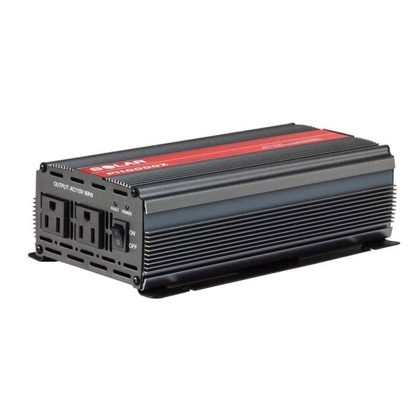 Clore Automotive Power Inverter, Modified Sine Wave, 2,000 W Peak, 1,000 W Continuous, 2 Outlets SOPI10000X